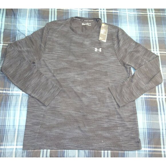NWT Under Armour Heat Gear Gray L/S Shirt Size X-Large NEW - Picture 1 of 8